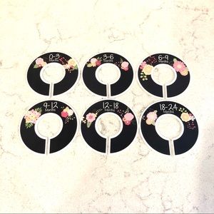Floral Infant Closet Size Dividers